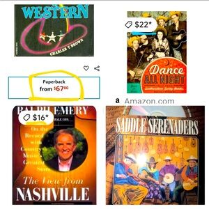 4 book lot Country music USA Western Swing Nashville Saddle Serenaders songs +CD